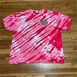 2016 Daytona Beach 75th Anniversary Bike Week T-Shirt Size XL Pink Red Tie-Dye